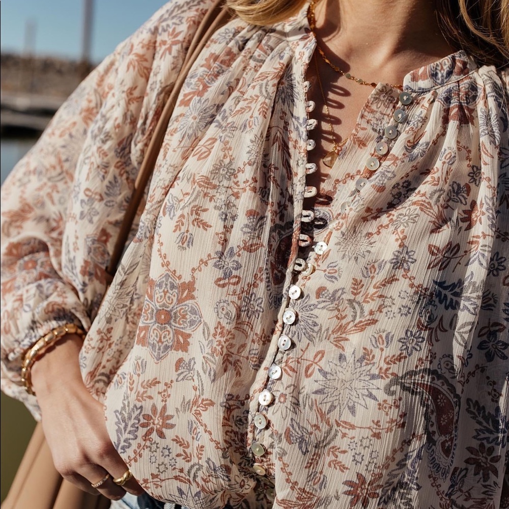 Beautiful new Bohme blouse. Love the colors and style.